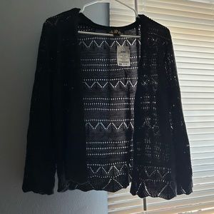 Black cropped cardigan